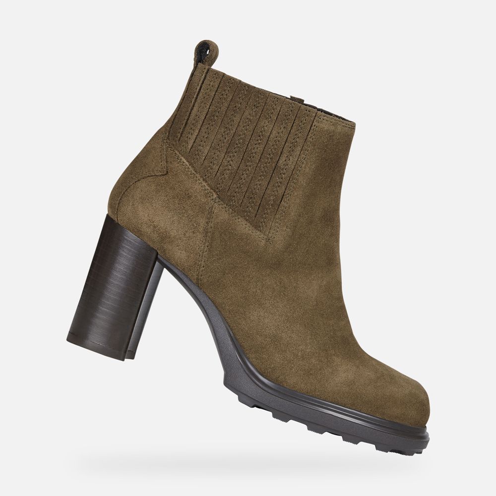 Geox Bayan Ankle Bot Zeytin Yeşili - Salice Uzun - FUZ-820475